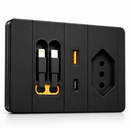 MaxPlug™ — Tomada parede 4 em 1 com Cabos Retráteis