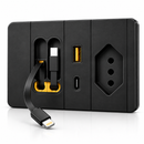 MaxPlug™ — Tomada parede 4 em 1 com Cabos Retráteis